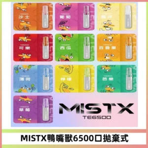 MISTX TE鴨嘴獸6500 Puffs抛棄式一次性抛棄式電子煙