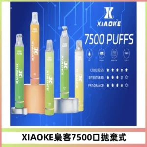 XIAOKE梟客7500Puffs跑馬燈拋棄式電子煙 可發光一次性